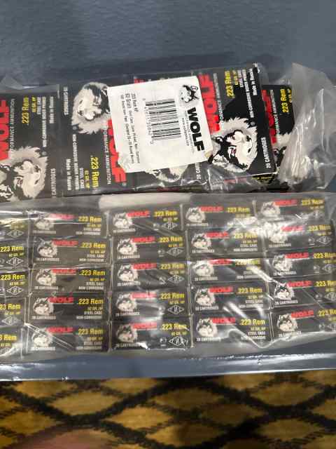 223 steel case Wolf Russian rounds, 62 grain