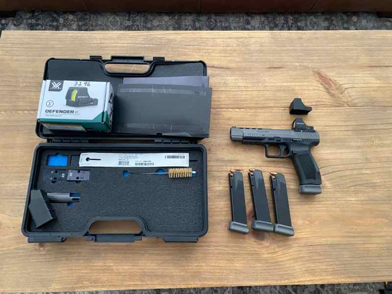 Canik TP9SFX 9mm with Defender ST Red Dot 