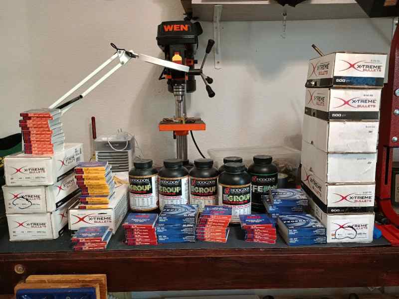 Reloading supplies: powder, primers, bullets etc..