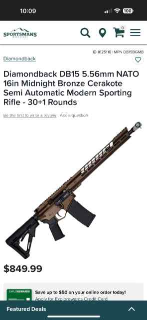 Diamondback 5.56 Midnight Bronze 