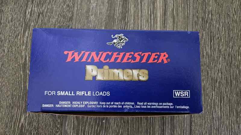Winchester primers for small rifle loads WSR